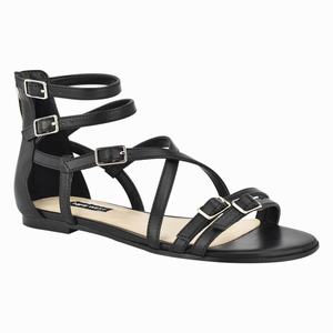 Nine West Lorna Casual Platte Sandalen Zwart Nederland | SPU-548379